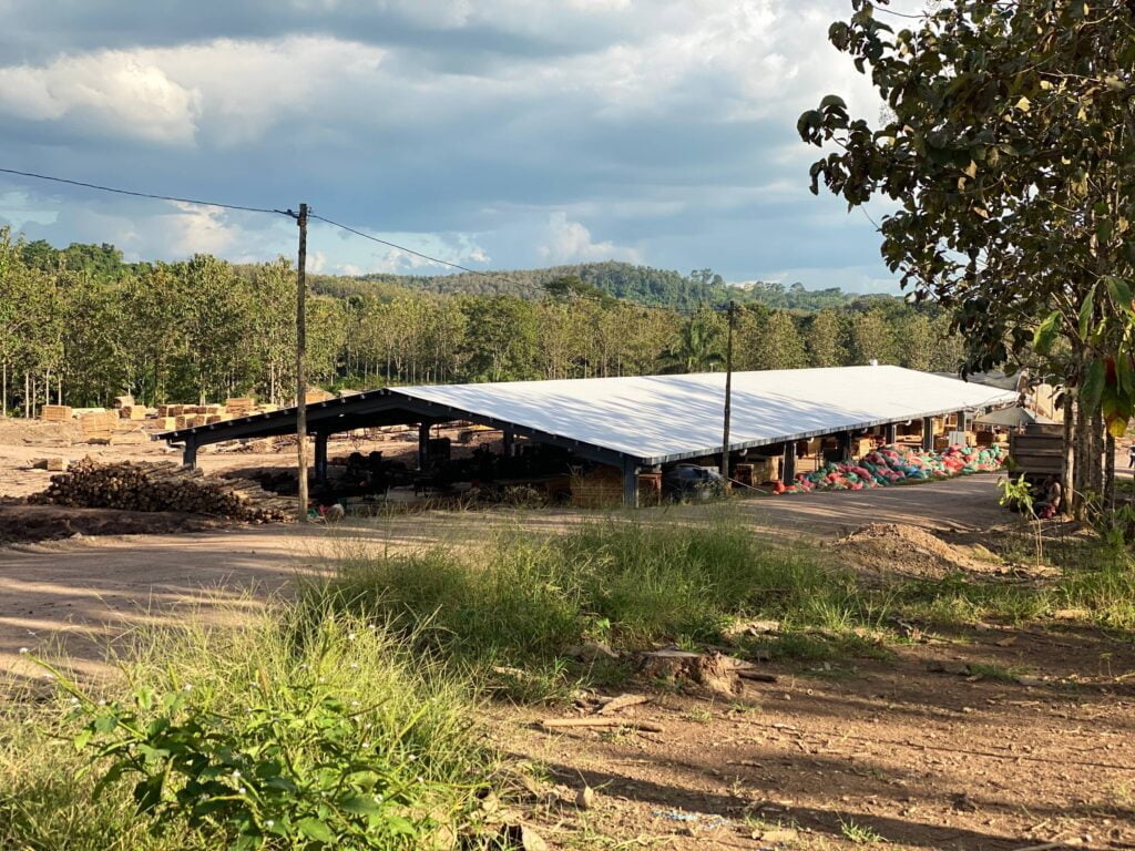 En el nuevo aserradero de MLR Forestal se procesa la madera de teca que la empresa exporta a países como la India y Estados Unidos.