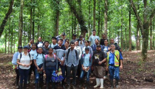 Los estudiantes de la BICU se mostraron admirados por el compromiso ambiental que representan las áreas de conservación de MLR Forestal.